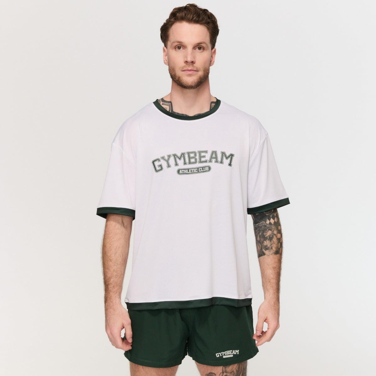 Varsity oversized póló White - GymBeam