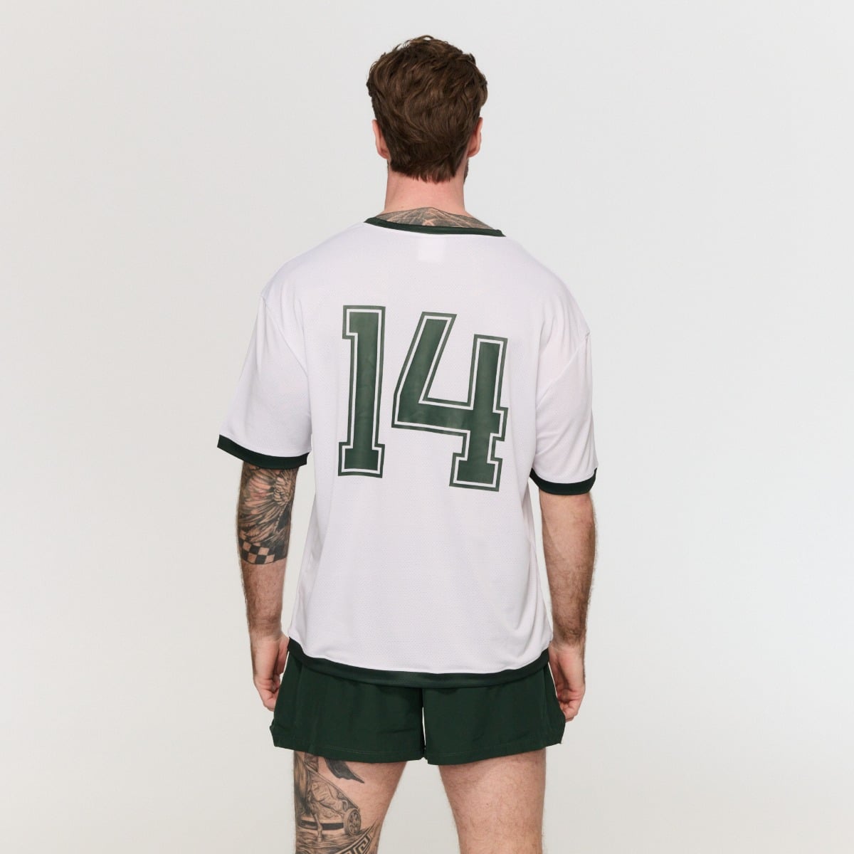 Varsity oversized póló White - GymBeam