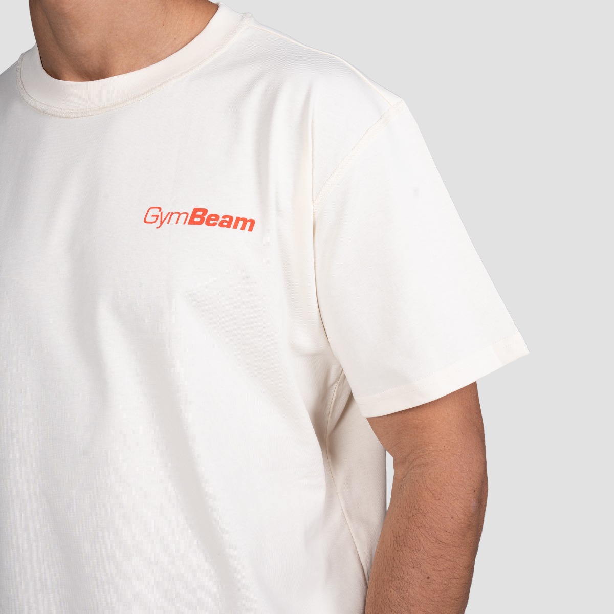 GymBeam Prague T-shirt Cream - Méret: XXL | Szín: Krém | Tömeg: 0,2632 g | Csomag: 37 · záber 8