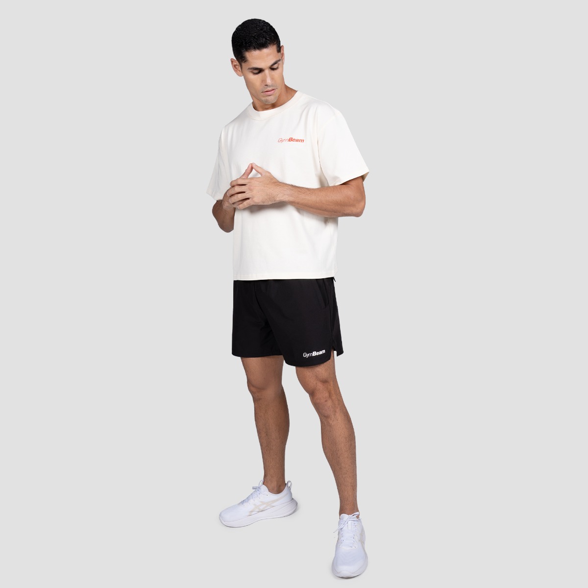 GymBeam Prague T-shirt Cream - Méret: XXL | Szín: Krém | Tömeg: 0,2632 g | Csomag: 37 · záber 9