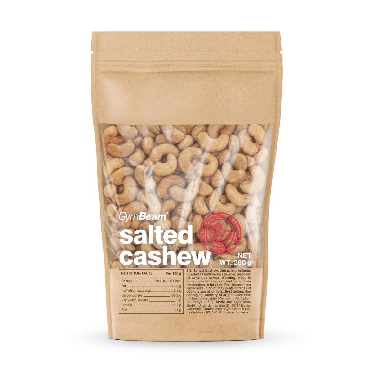 Roasted Salted Cashews - GymBeam