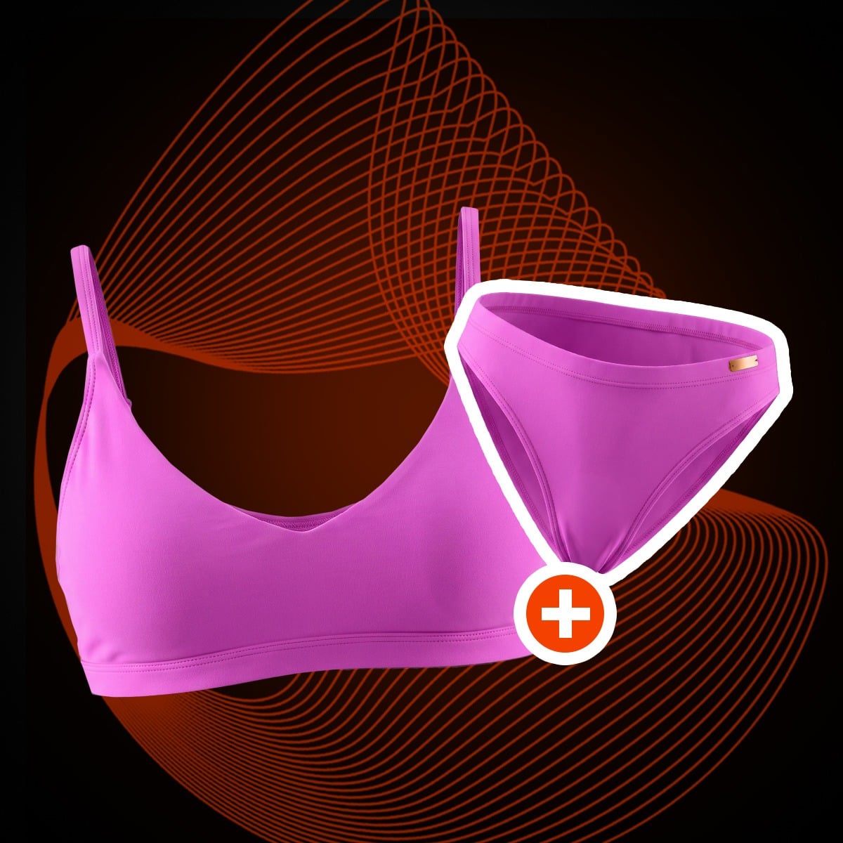 Sportos bikinifelső Pink - GymBeam + ajándék