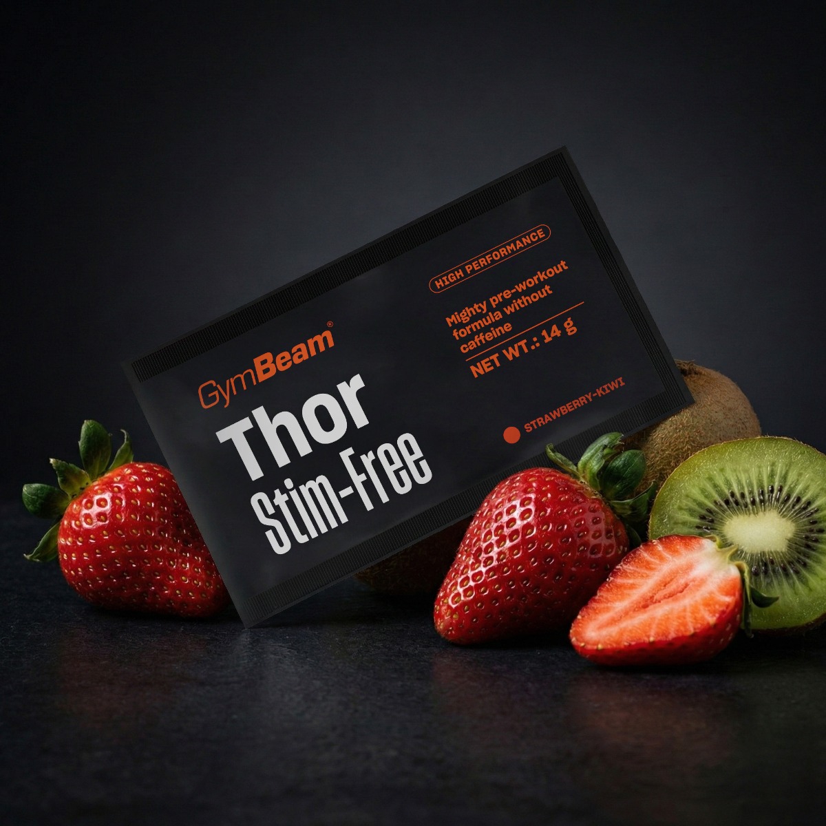Thor Stim-free minta - GymBeam 14 g - eper-kiwi