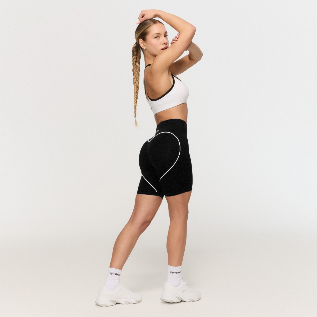 GymBeam Varsity Sports Bra White - Méret: XS | Szín: Fehér | Tömeg: 0,076 g | Csomag: 130 · záber 9