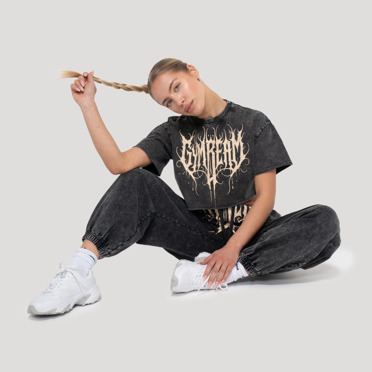 GymBeam Women‘s Abyss Sweatpants Charcoal - Méret: XS | Szín: Fekete | Tömeg: 0,605 g | Csomag: 33 · záber 6