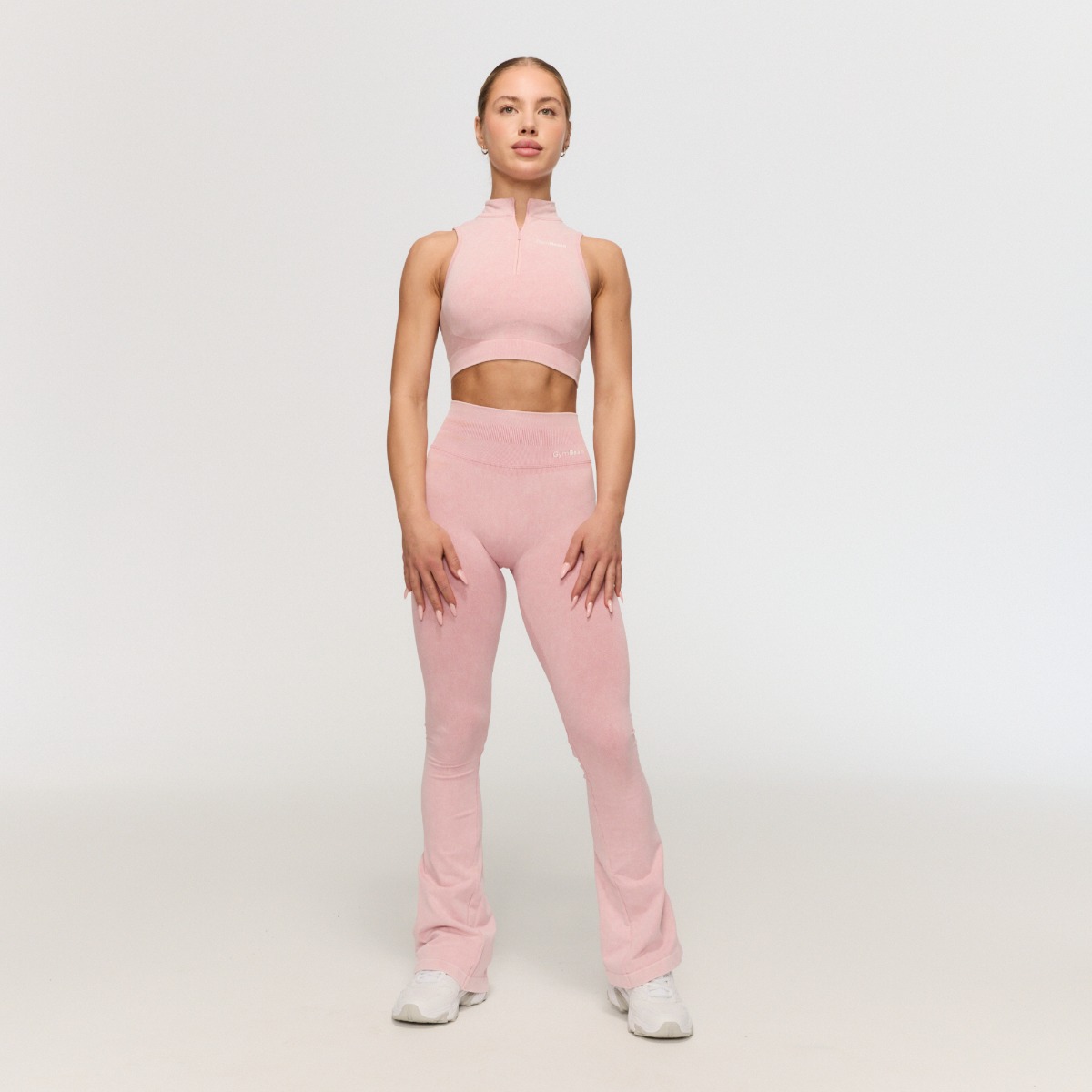 Fierce női varrásmentes leggings Baby Pink - GymBeam