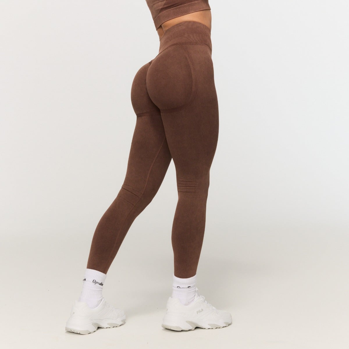 Fierce női varrásmentes leggings Brown - GymBeam