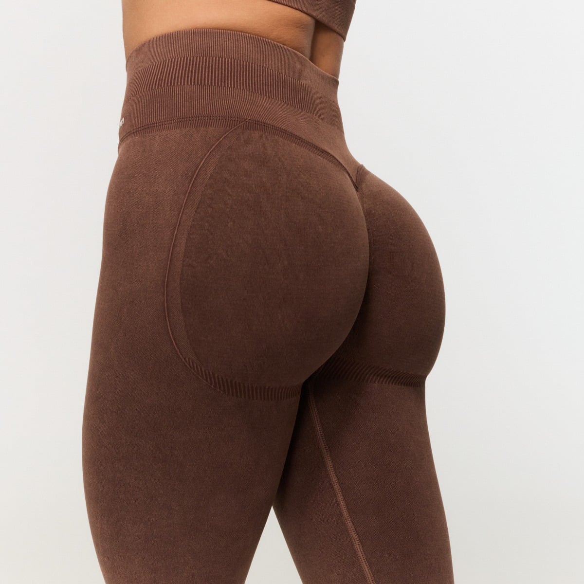 Fierce női varrásmentes leggings Brown - GymBeam