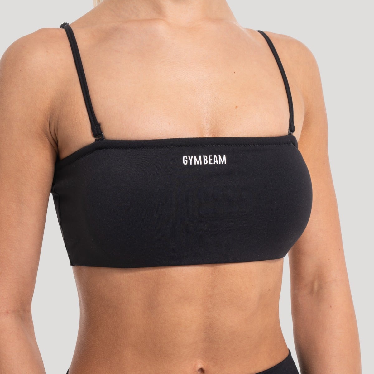 Női sportmelltartó Flow Black - GymBeam