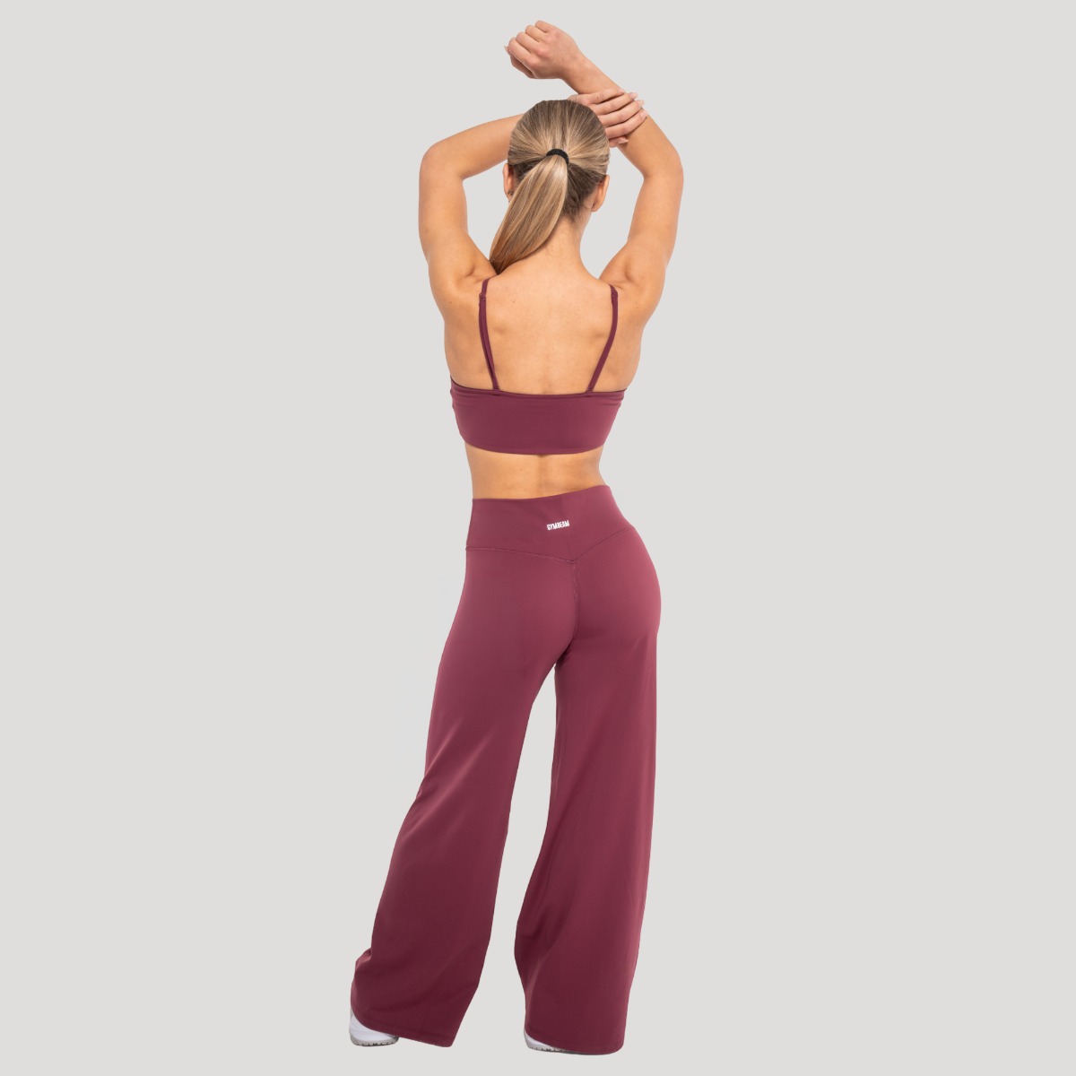 GymBeam Women‘s Flow Straight Pants Wine · záber 6
