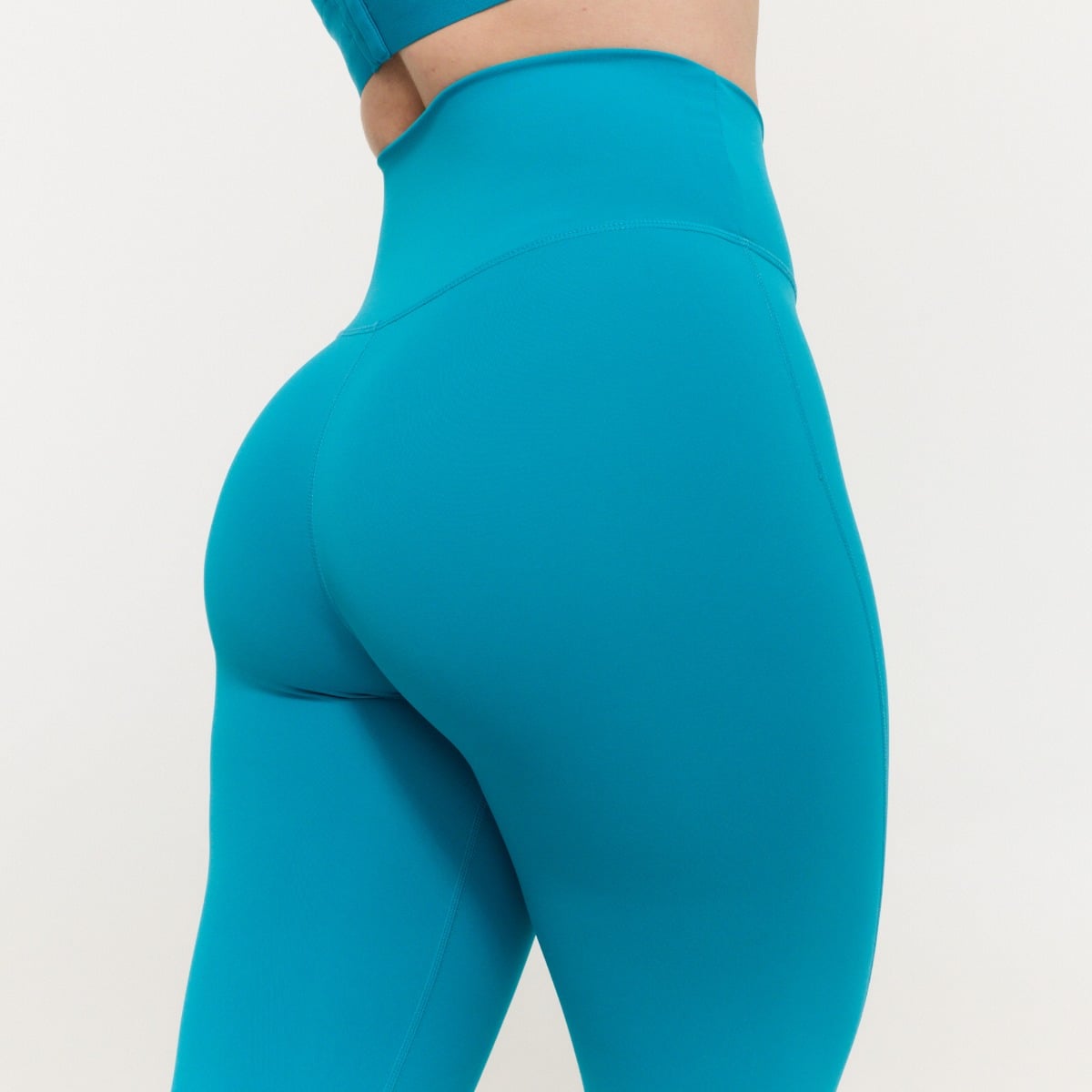 Limitless magas derekú női leggings Aquamarine - GymBeam