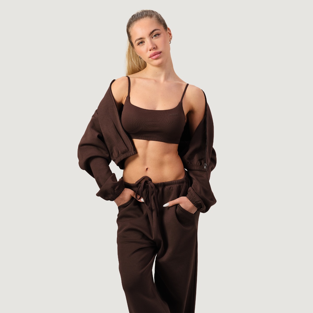 GymBeam Women‘s NEO Joggers Mocha - Méret: XS | Szín: Barna | Tömeg: 0,5105 g | Csomag: 41 · záber 7