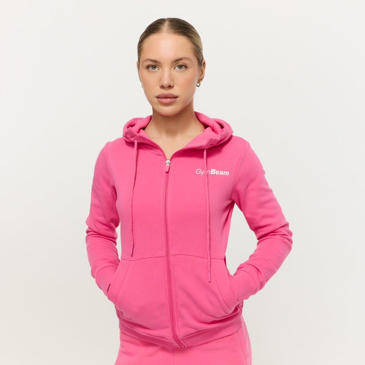 Limitless női cipzáras pulóver Dragonfruit - GymBeam
