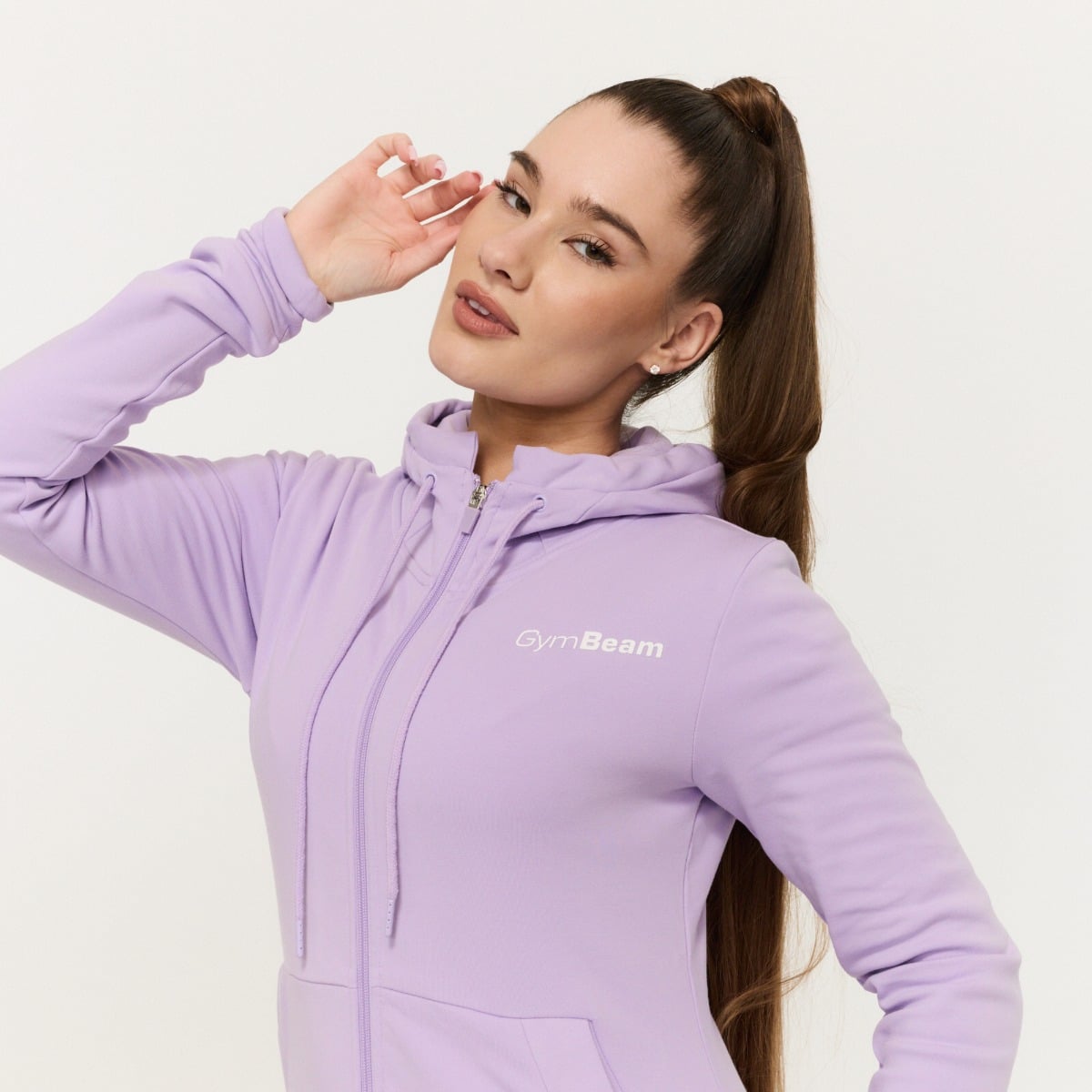 Limitless női cipzáras pulóver Lavender - GymBeam