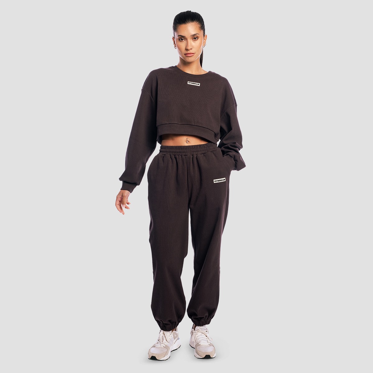 GymBeam Women‘s Aura Joggers Tee Brown - Méret: S | Szín: Barna | Tömeg: 0,6 g | Csomag: 22 · záber 6