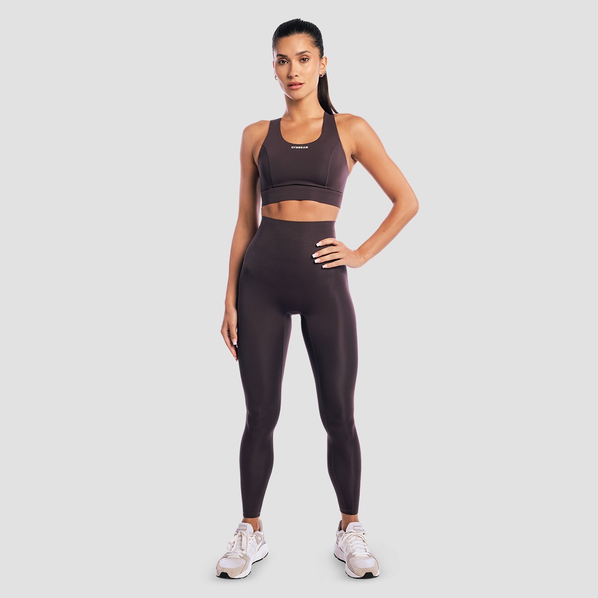 GymBeam Women‘s Aura Leggings Tee Brown - Méret: M | Szín: Barna | Tömeg: 0,138 g | Csomag: 130 · záber 6