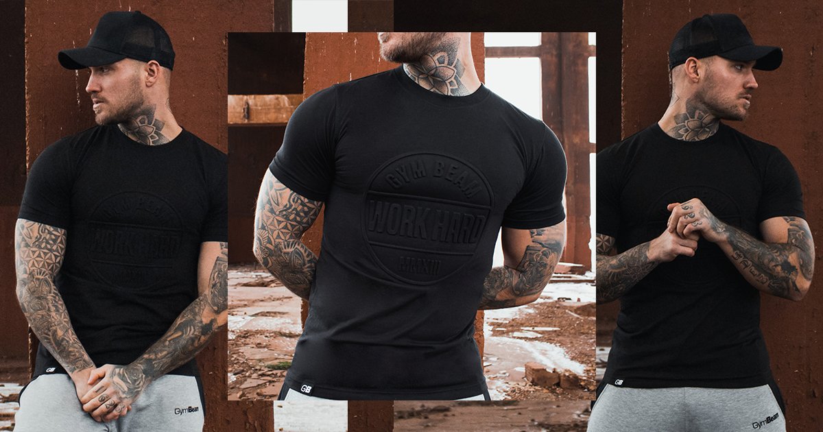 Work Hard Black Emboss