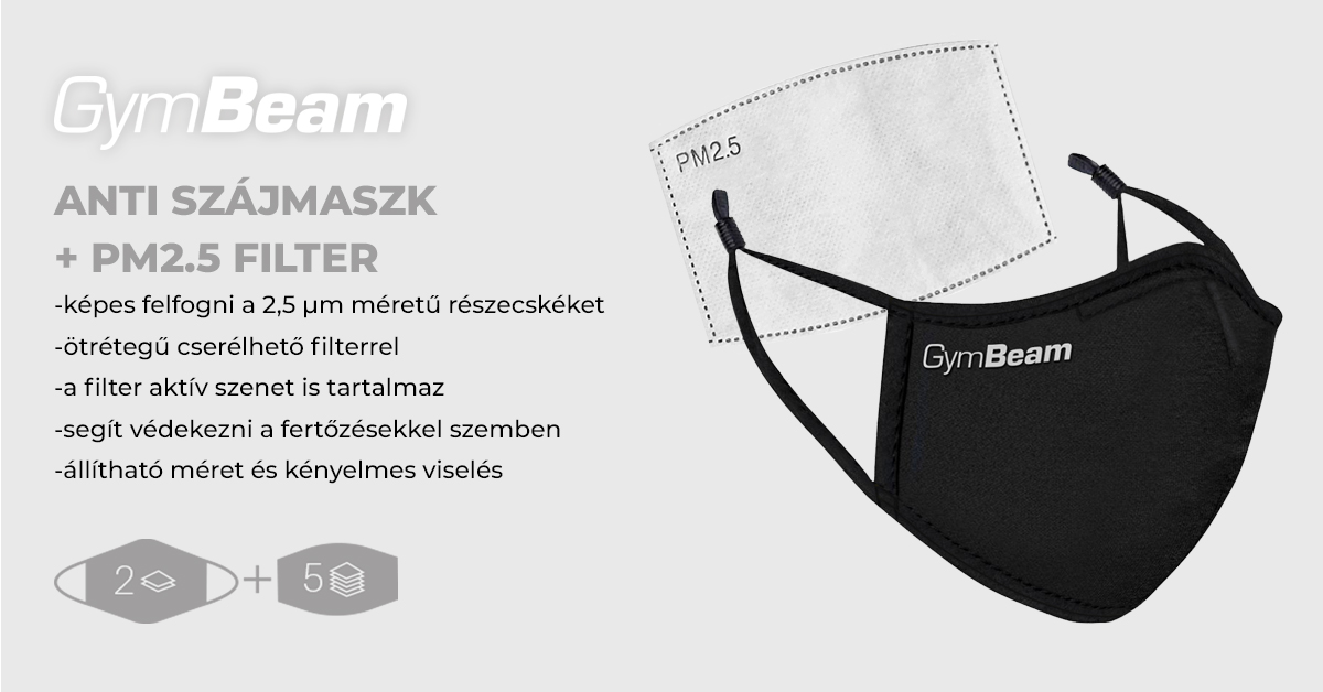 ANTI szájmaszk + PM2.5 Filter - GymBeam