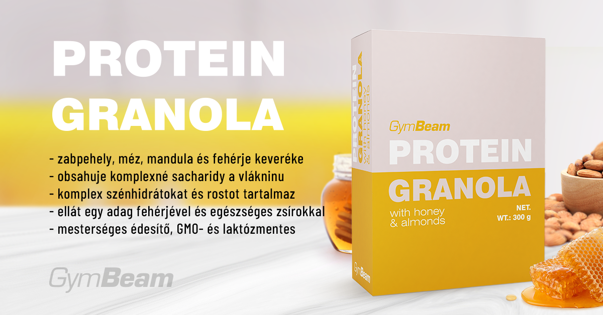 Mézes-mandulás fehérjés granola - GymBeam